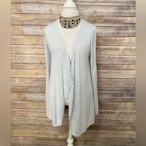 Lilly Pulitzer light grey open face cardigan size M flaws